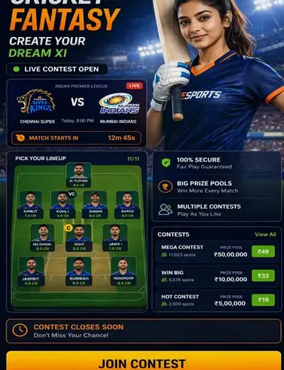Queens (queens bet) fantasy cricket & matchday visual 3